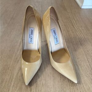 Jimmy Choo Nude Patent Leather Pumps 35